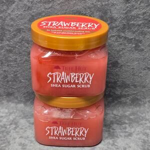 TREE HUT Strawberry Shea Sugar Scrub 18 oz | Exfoliating Body Care Set of 2